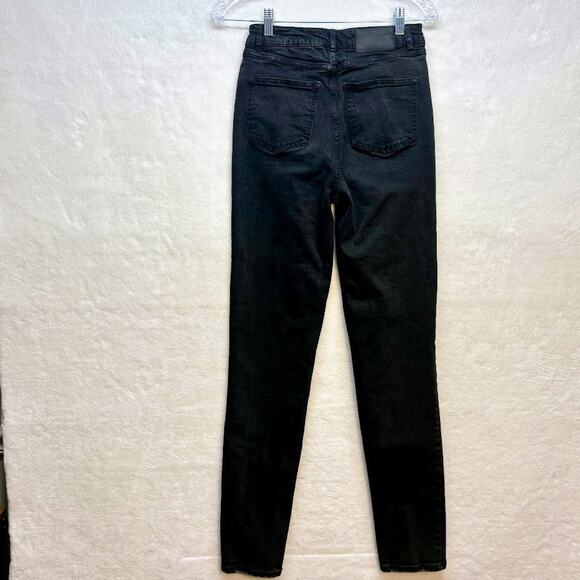 American Tall Lola Ultra High Rise Stretch Slim Skinny Jeans Black Size 25 x 32 - Picture 2 of 9